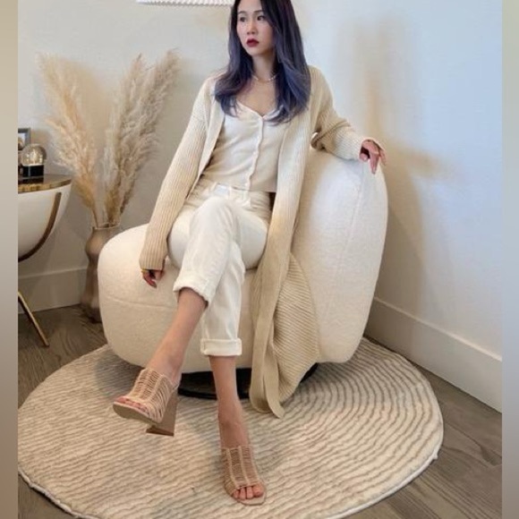 SAM EDELMAN | LAURETTE SLIP ON HEELED TRIANGLE BLOCK SANDALS SIZE 7 - Picture 4 of 9